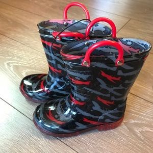 Lilly of New York light up airplane rain boots